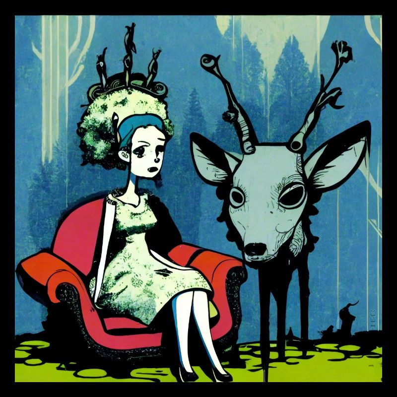 Psychedelischer Hirsch 01