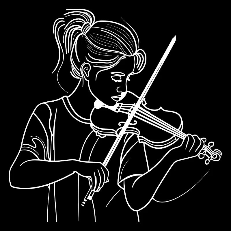 Violinist Line Art