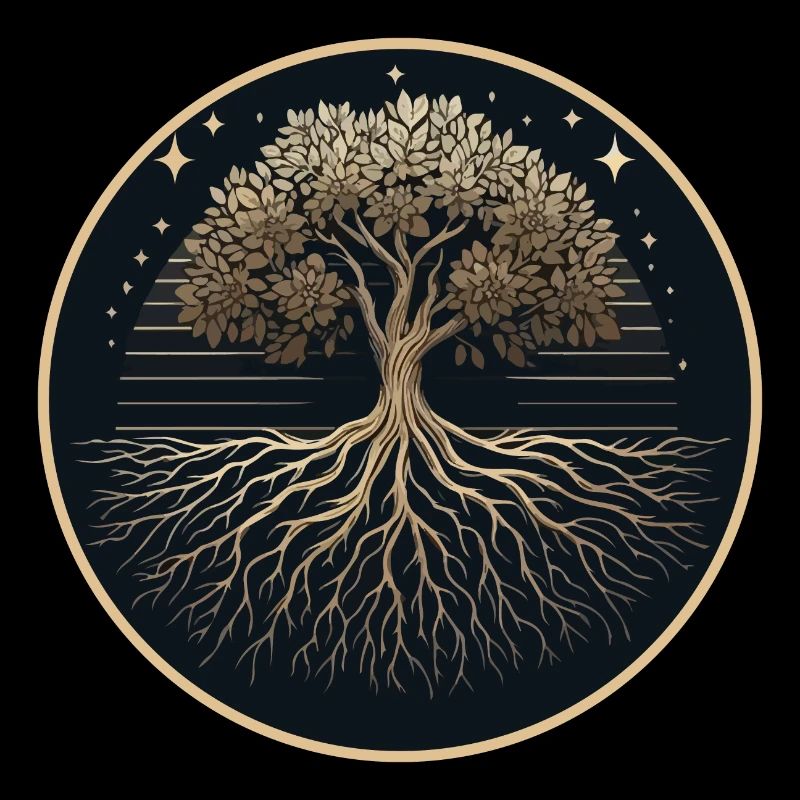 Tree Silhouette Roots