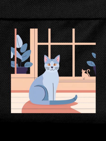 Blue Cat by Window Afternoon