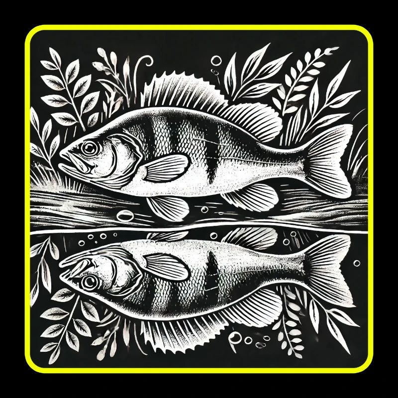 Perch Angler Silhouette Design
