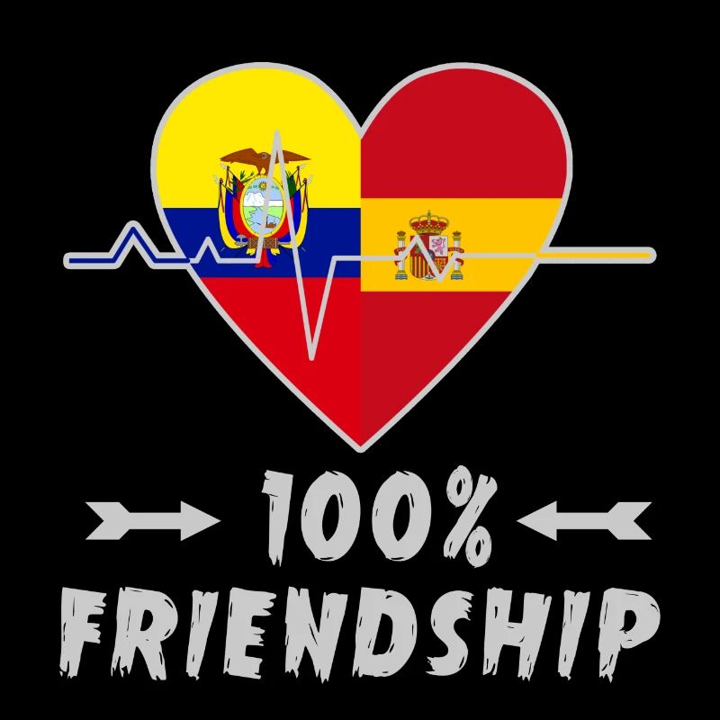 Ecuador and Spain 100% friendship