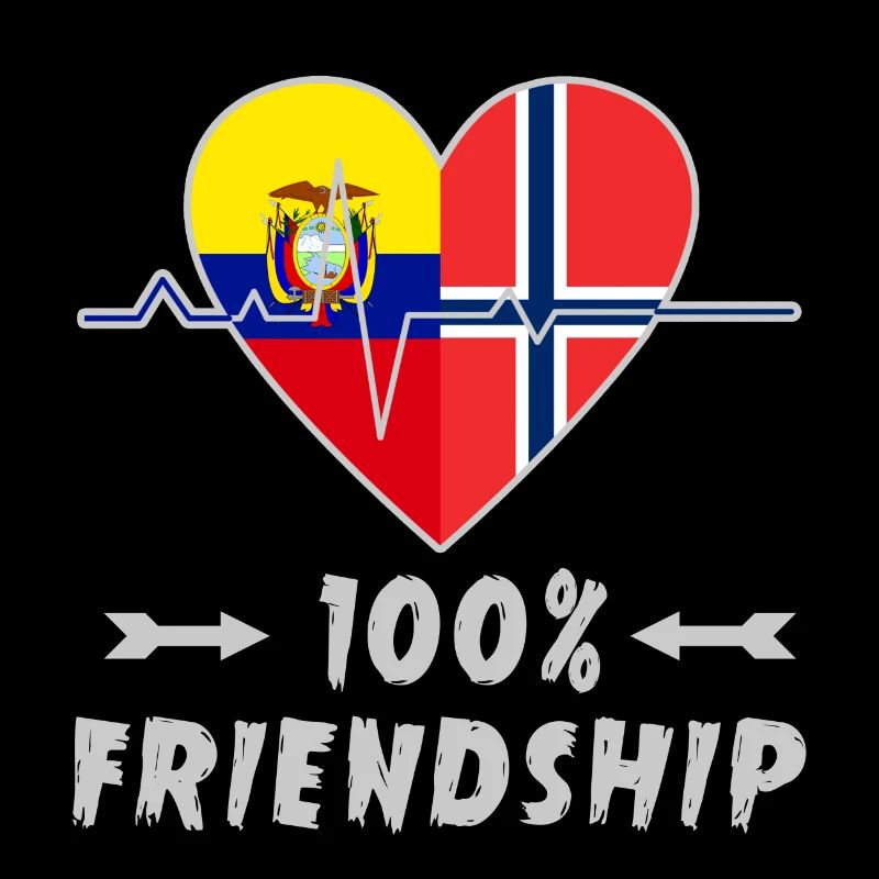 Ecuador and Norway 100% friendship