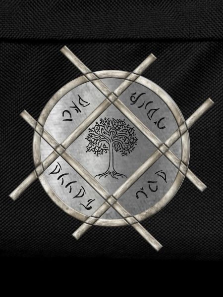 Symbolic silver medallion