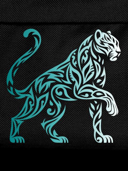 Tribal Panther Gradient Blue White