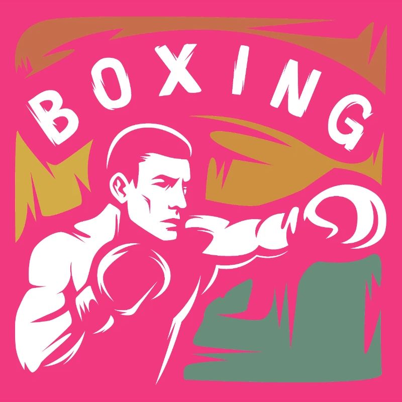 Combattant de boxe vintage – Conception de boîte rétro