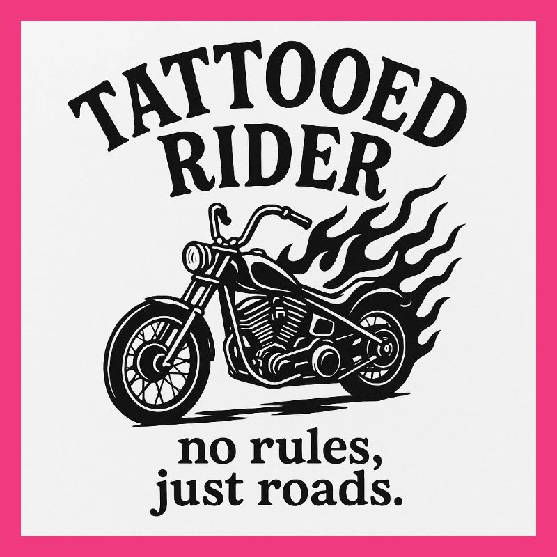 Conception de moto de pilote tatoué