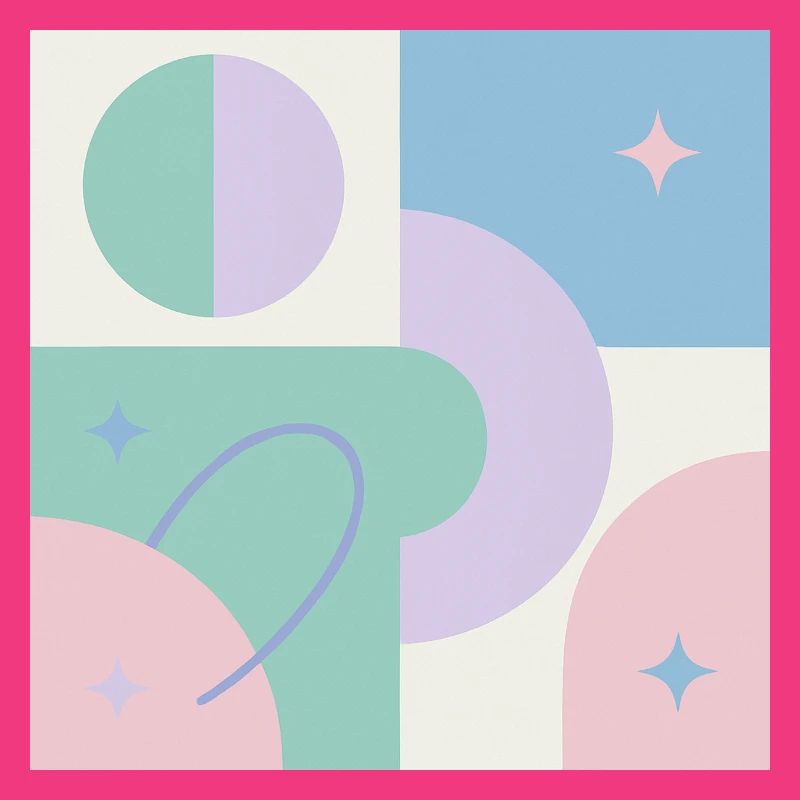 Pastel geometric cosmos design