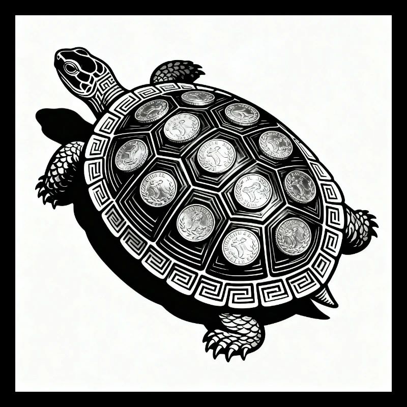 Münz-Schildkröte Geometrie
