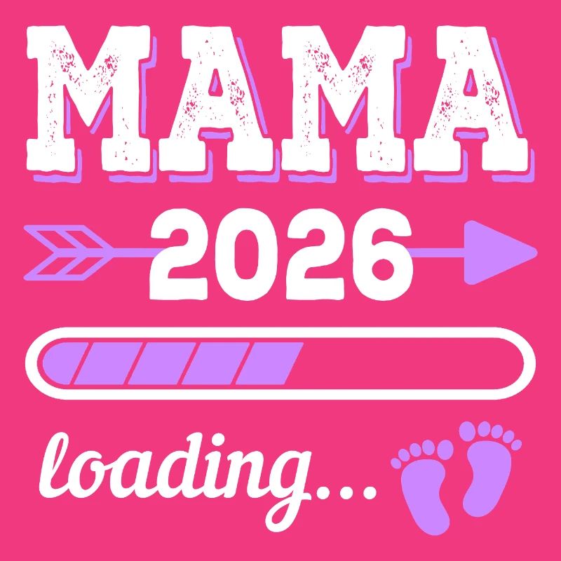 Mama 2026 Loading Schwangerschaft Geschenkidee