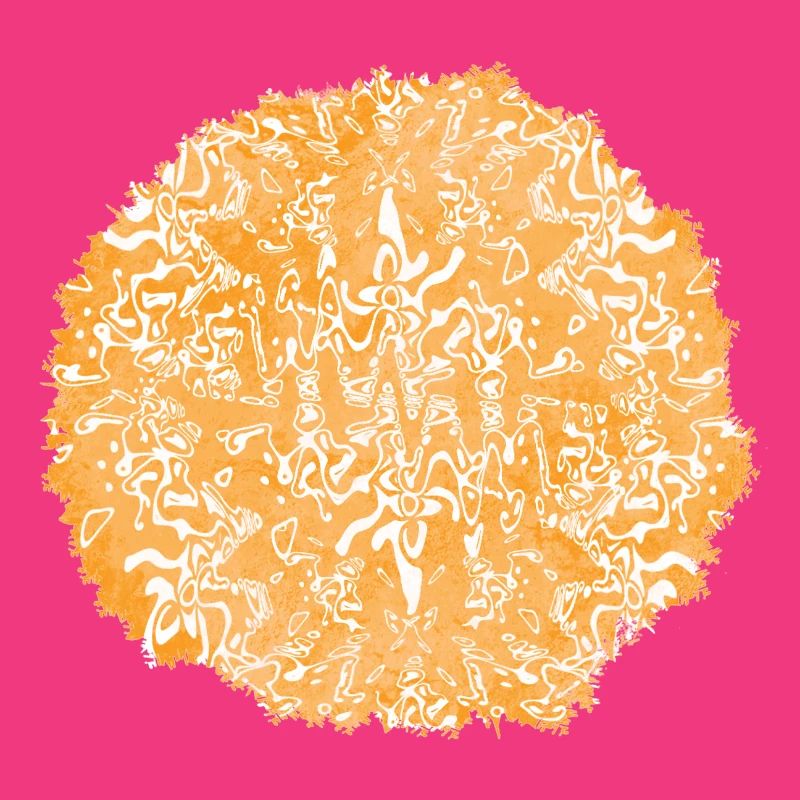 Orange tie-dye circle pattern