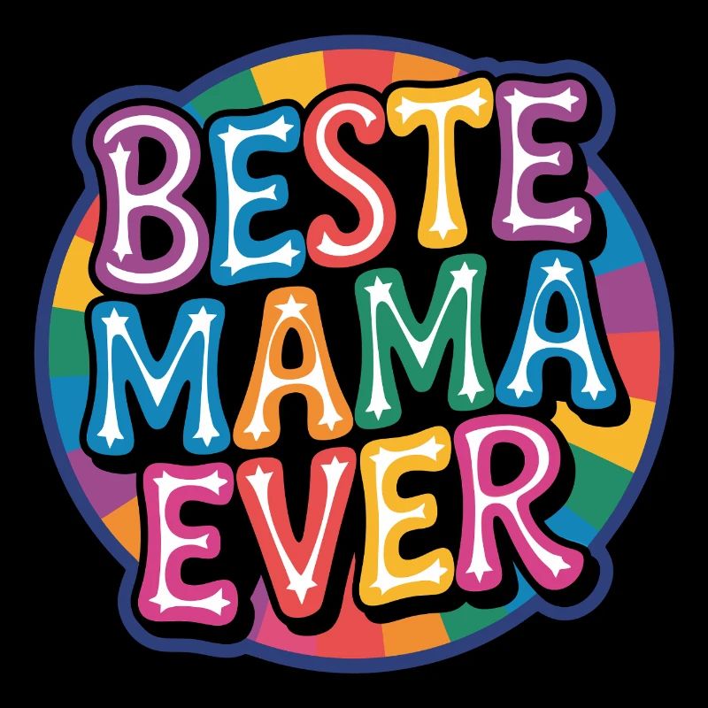 Beste Mama Ever Regenbogen Design