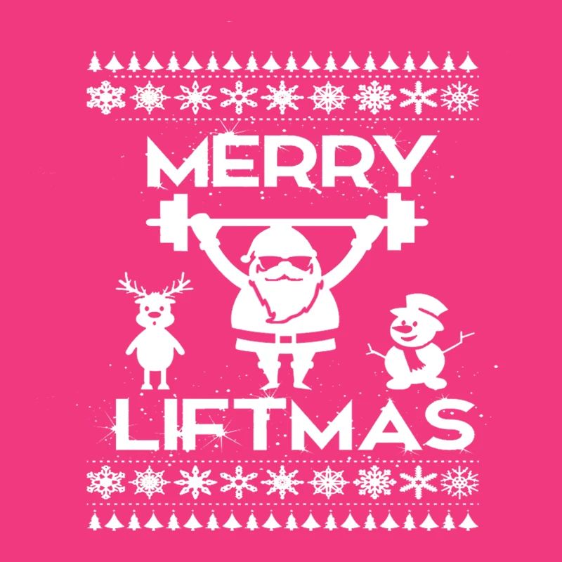 Weihnachtskraft Santa hebt Gewichte