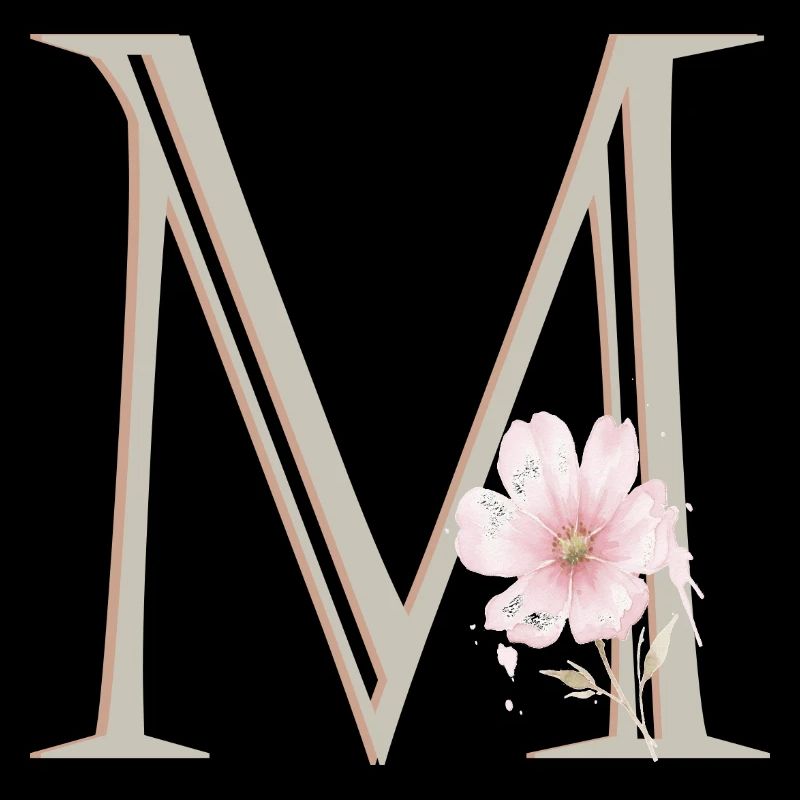 Florales Monogramm M