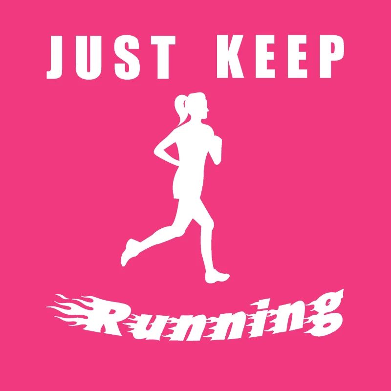 Continue simplement de courir – Silhouette de coureur