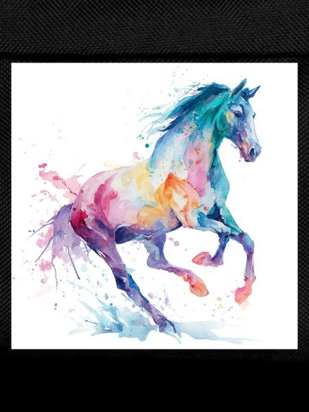 Regenbogen-Aquarellpferd