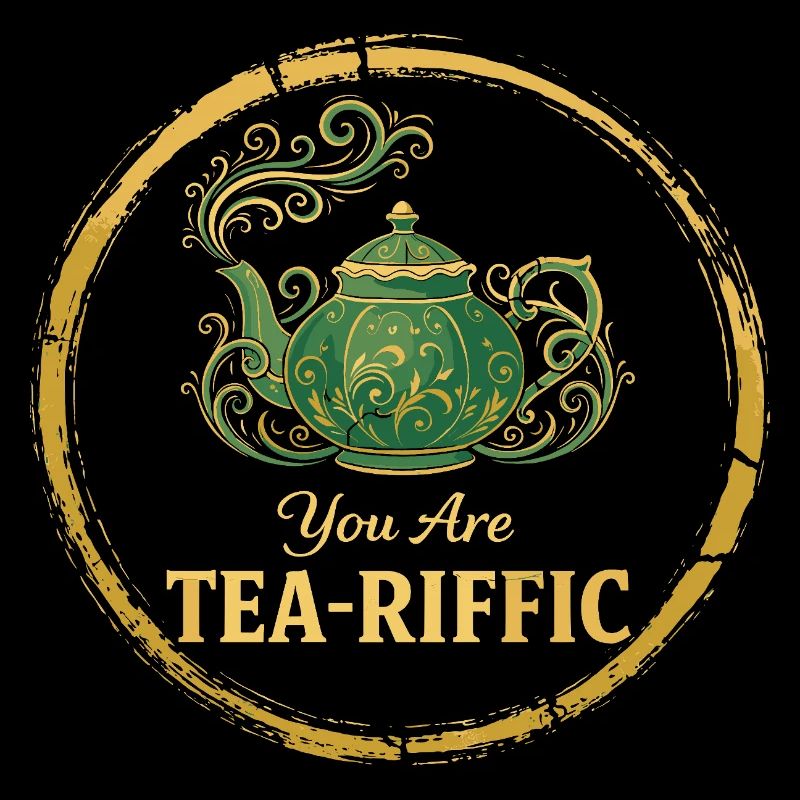 Vous êtes Tea-Riffic – Jeu de mots sur la théière vintage