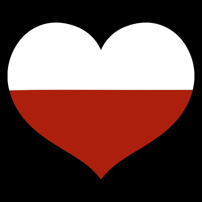 Emblem der polnischen Flagge Herz