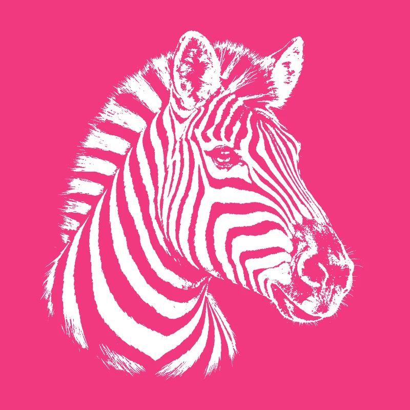 Zebra – black and white graphic with a zebra