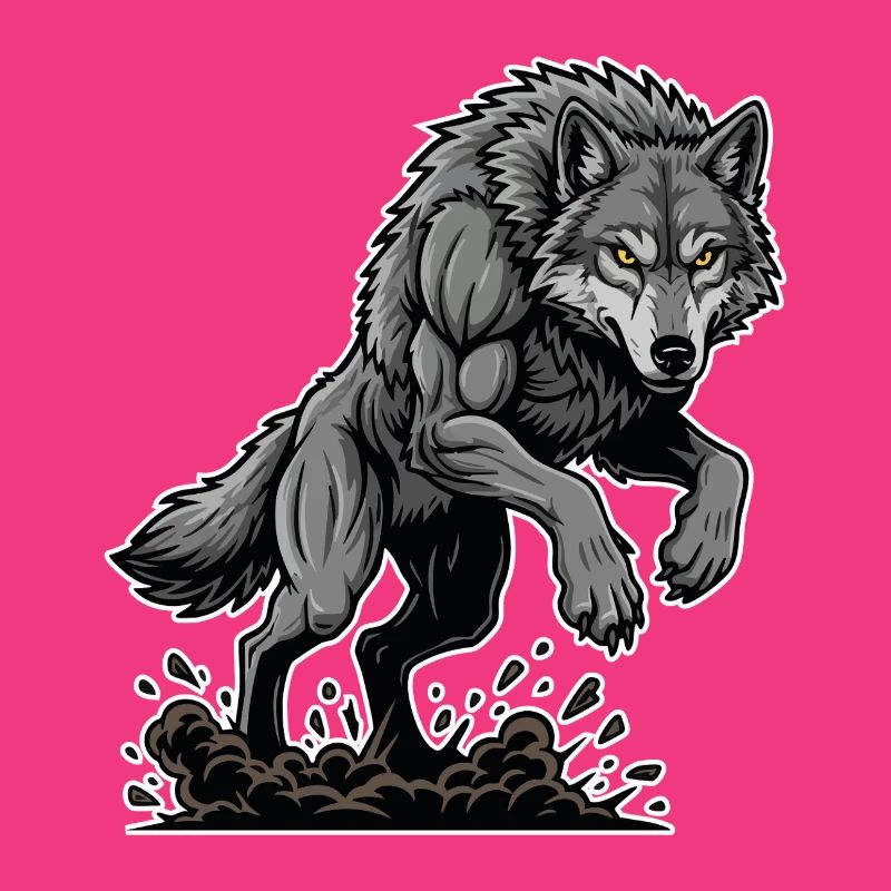 Werwolf Mighty Racing Maskottchen Wolf