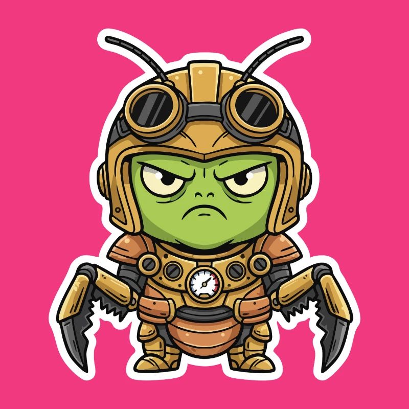 Locust Engineer Steampunk Armor Brass