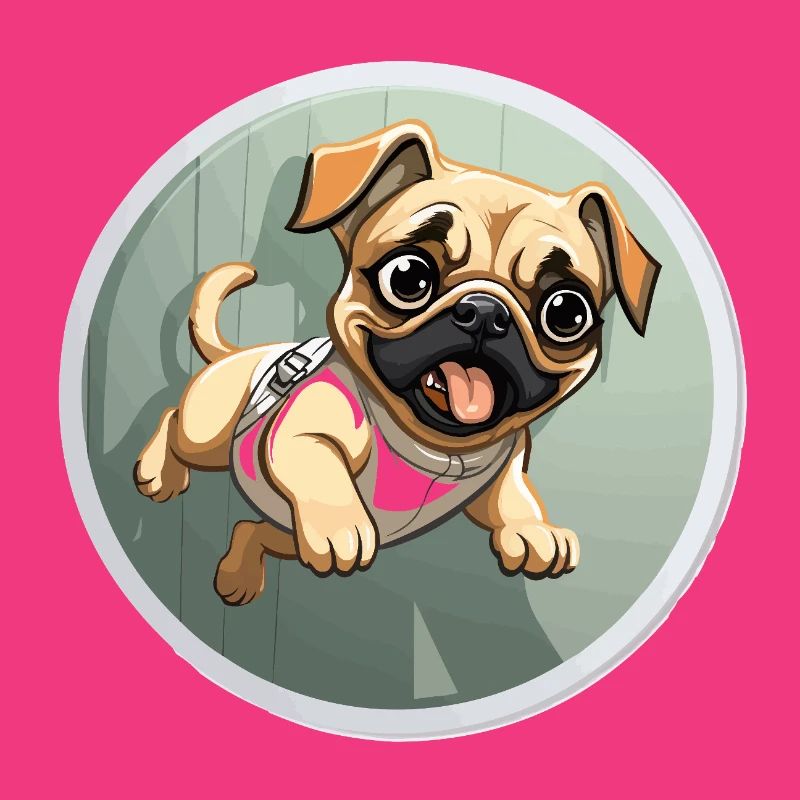 Quiekender Pug Sprinter
