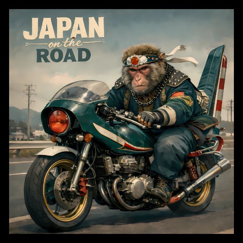 Japanese Bosozoku Monkey Biker