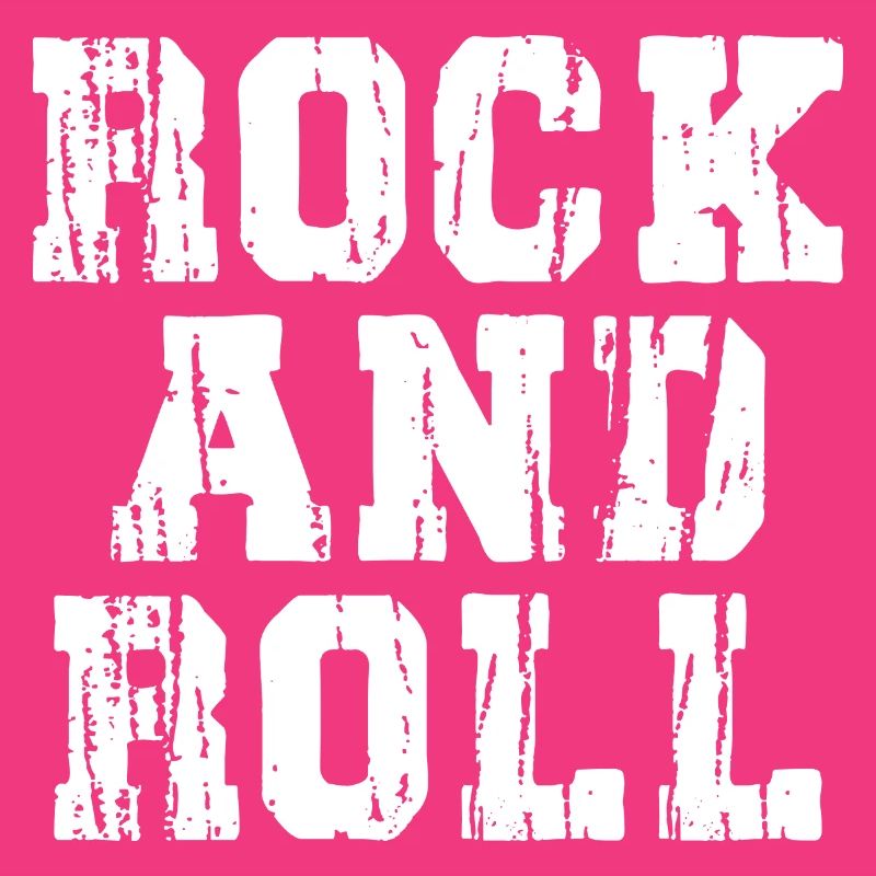 Rock'n'Roll Distressed Text Logo