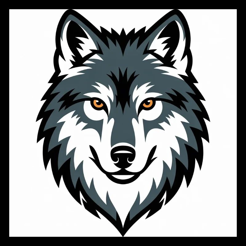 Emblème graphique du loup