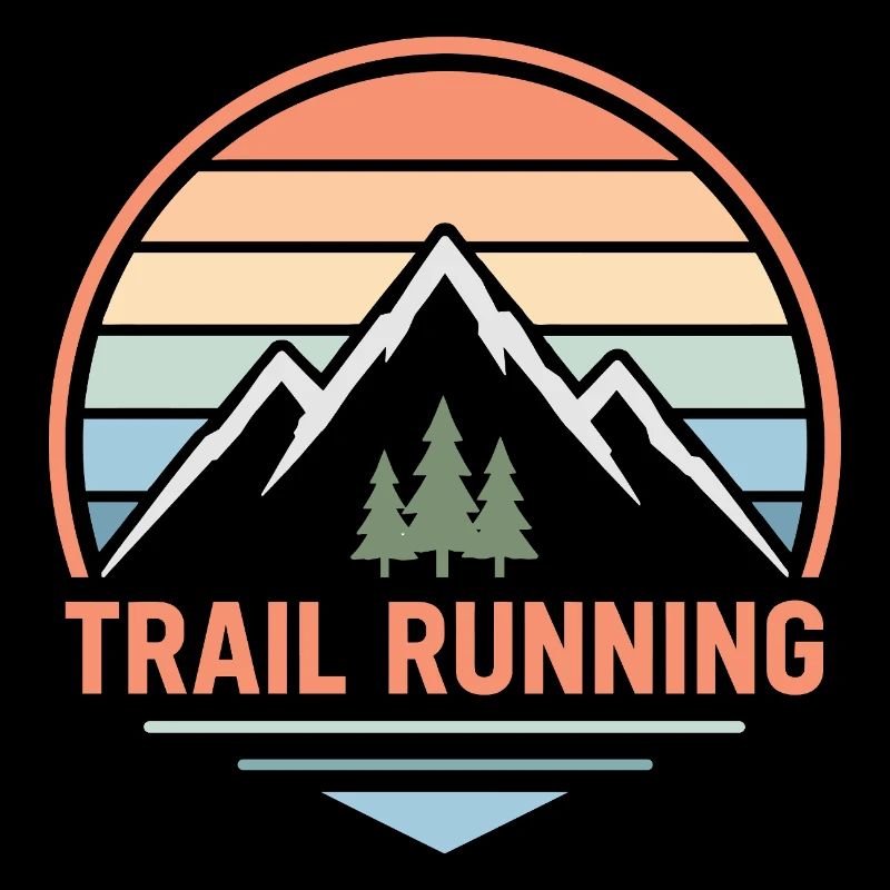 Trail Running Pastel Mountain Sunset