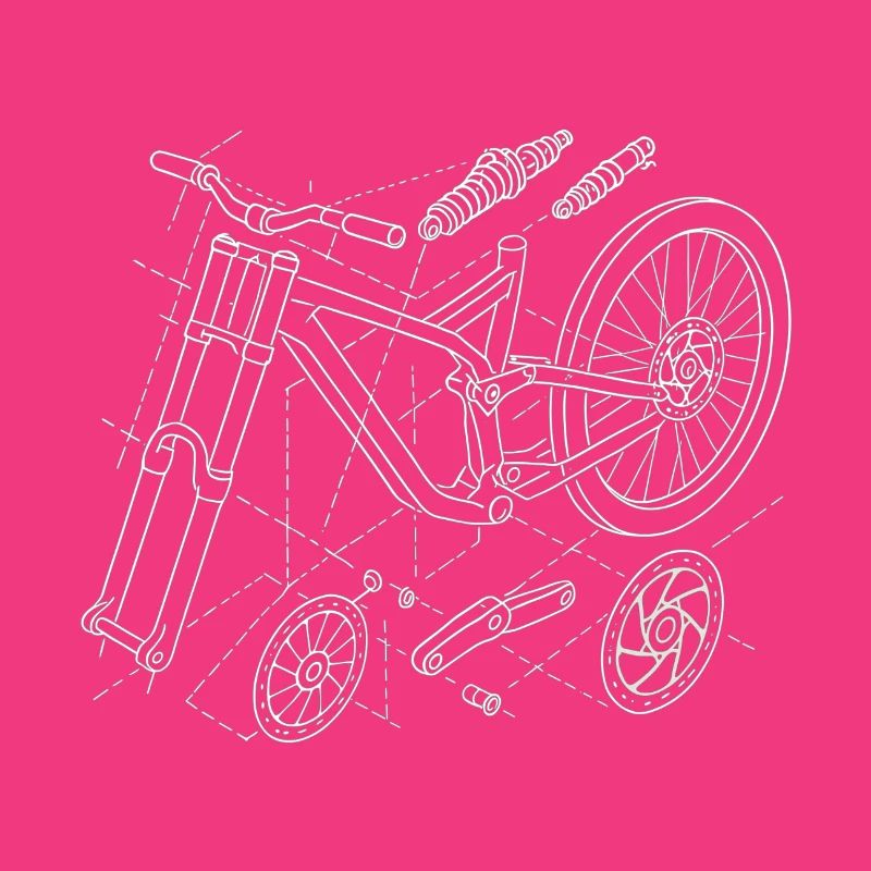 MTB Downhill Geometry Exploded View