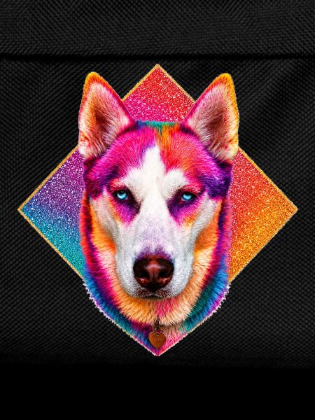 Bright Rainbow Husky