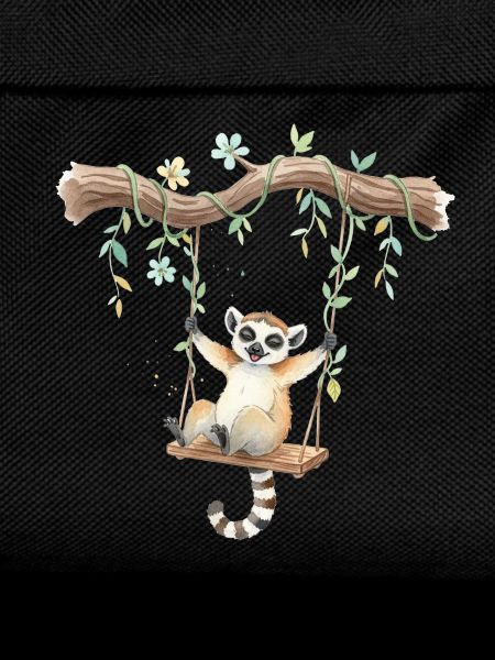 Lemur auf Astschaukel