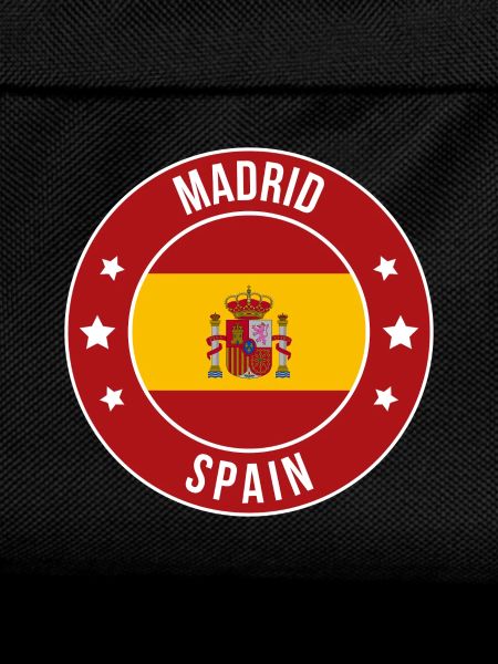 Madrid Spain Round Badge