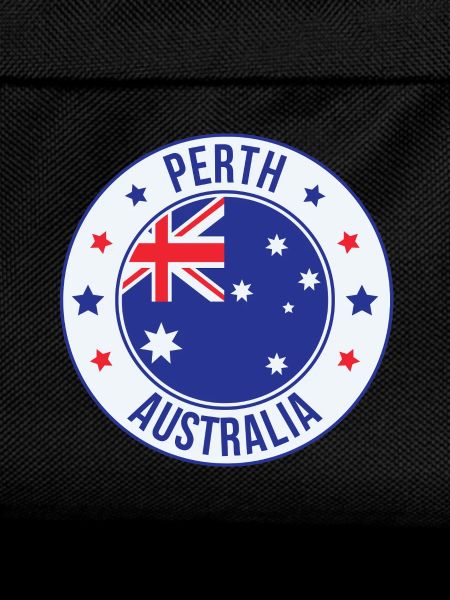 Perth Australia Round Flag Badge