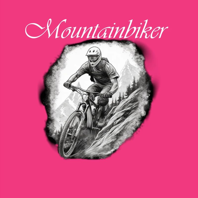 Mountainbiker weiß