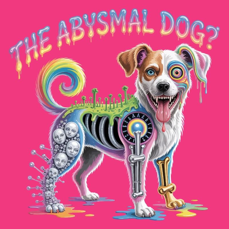 Psychedelic Abysimal Dog Illustration