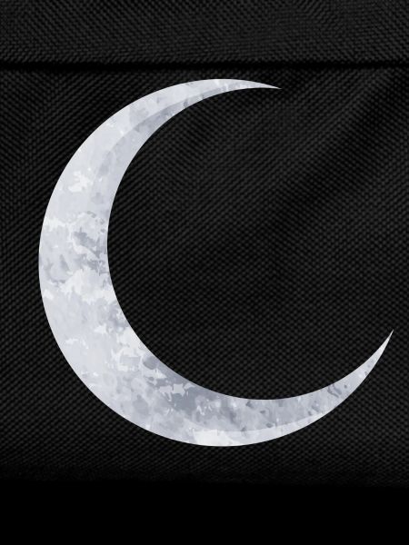 delicate shimmering silver moon