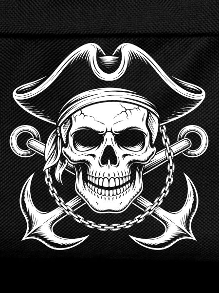 Pirate skull with anchor