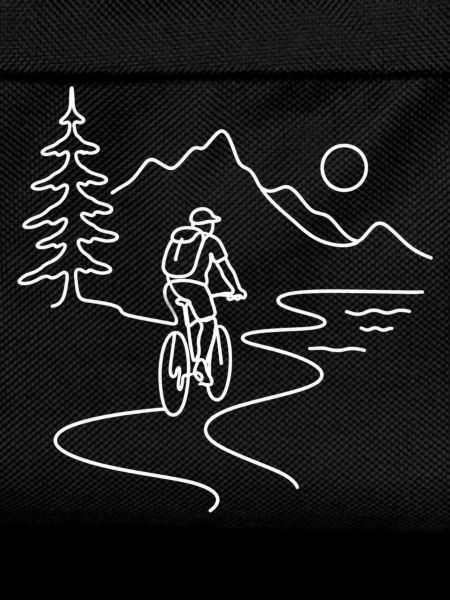 Cyclist in mountains