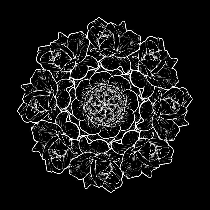 Bouquet de rose - blanc