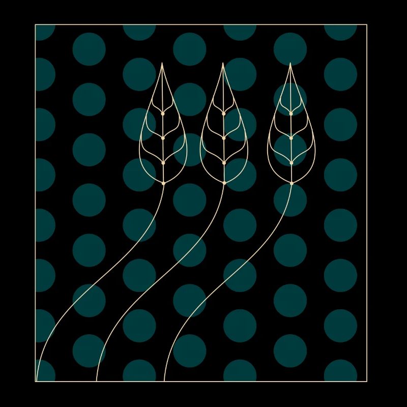 Motif végétal points