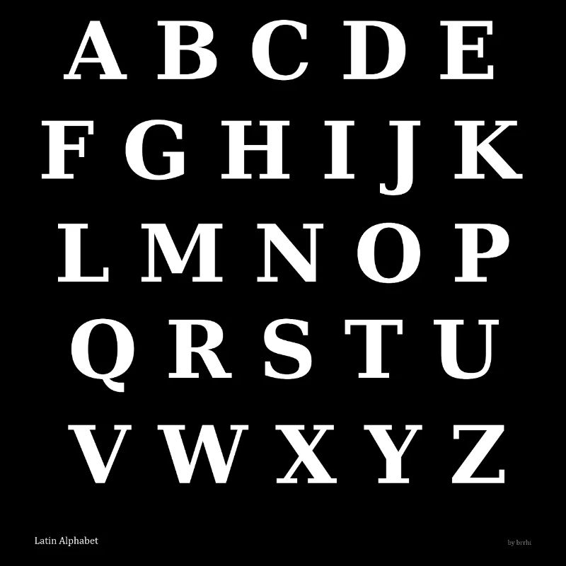Alphabet latin (blanc)