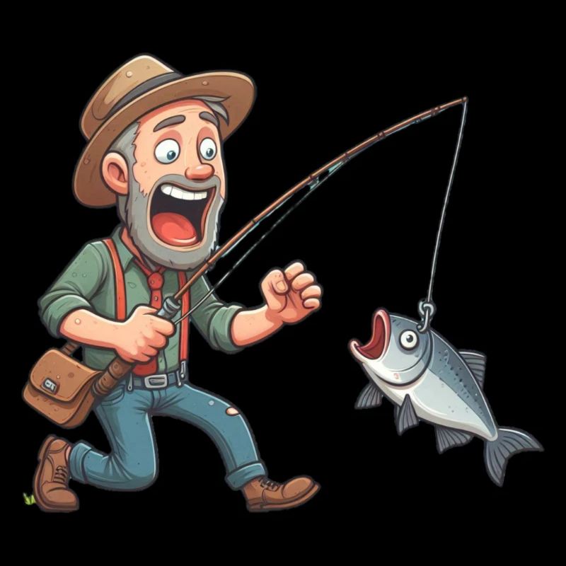 Glücklicher Angler
