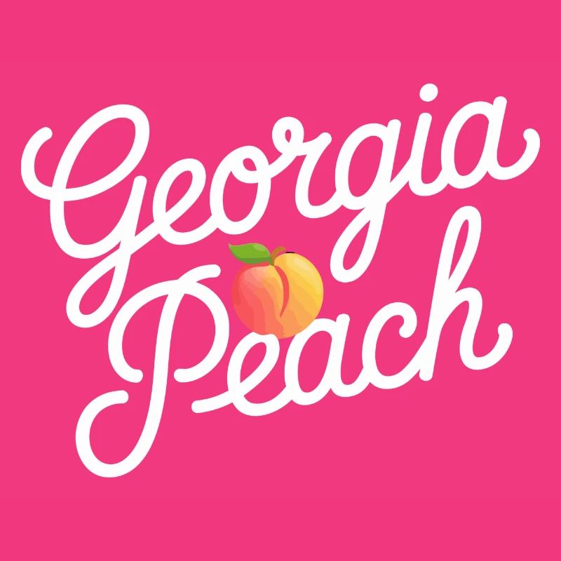 Georgia Peach Script Logo