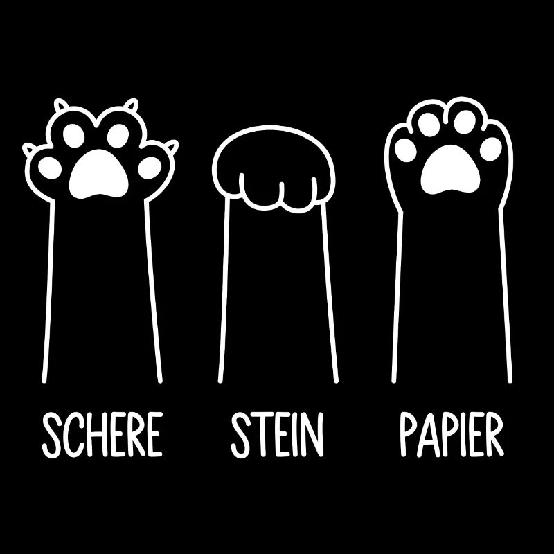 Katzenpfoten Katze Pfote Spiel Schere Stein Papier