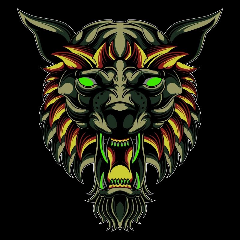 Wolf Tshirt, Wolf Liebhaber Tshirt Werwolf