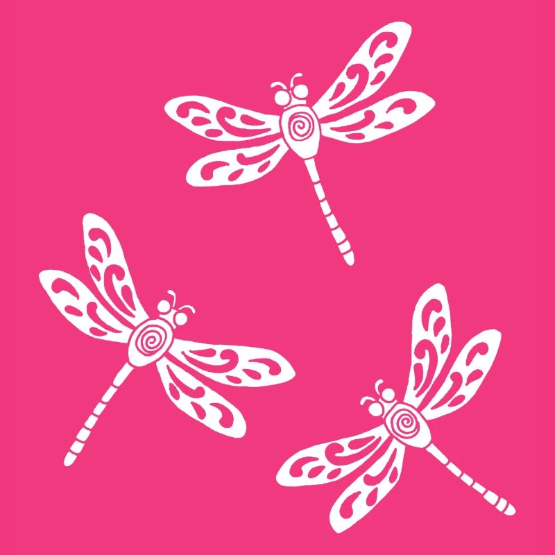 trio de libellules blanches