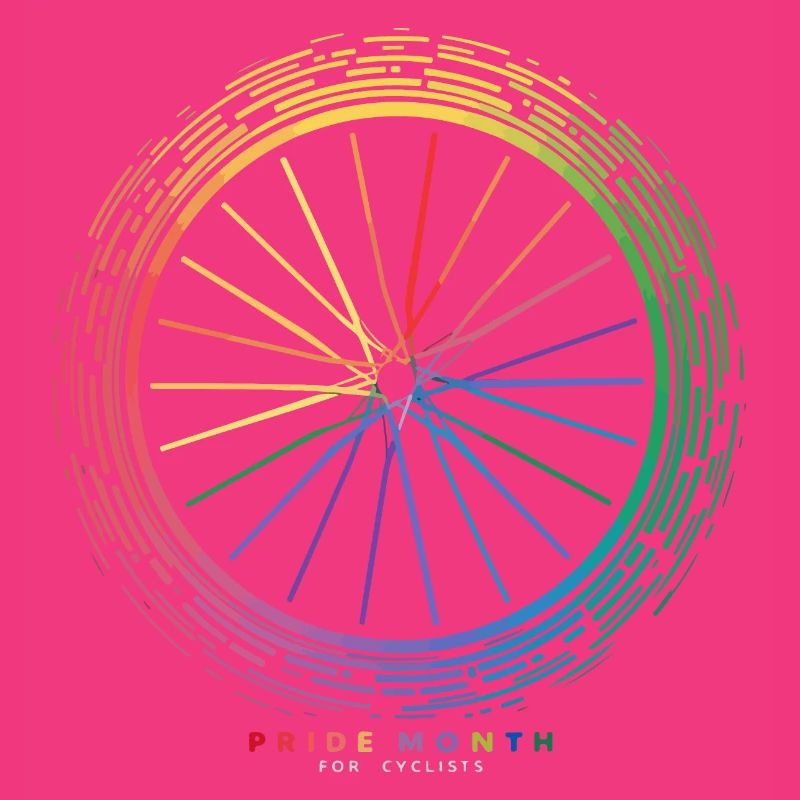 Conception de roue de vélo arc-en-ciel vibrant