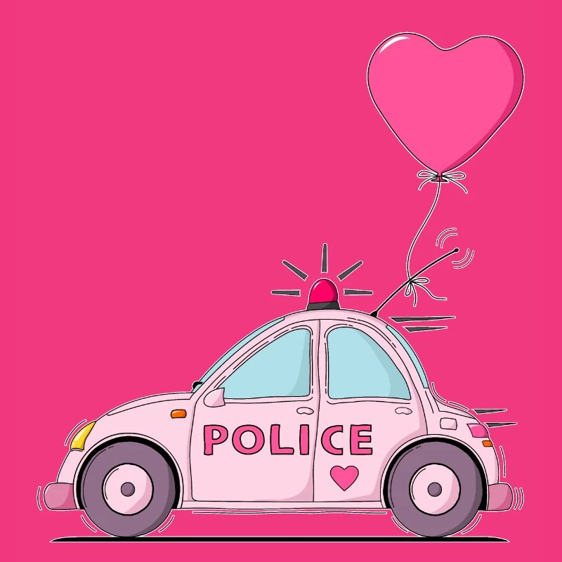 Police Heart Pink